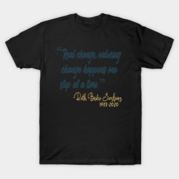 RBG Ruth Bader Ginsburg RIP 1933 - 2020 T-Shirt by Redmart